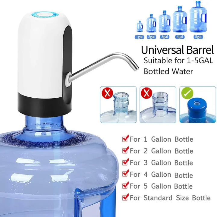 USB Rechargeable Automatic Water Dispenser Pump for 19L Bottles
