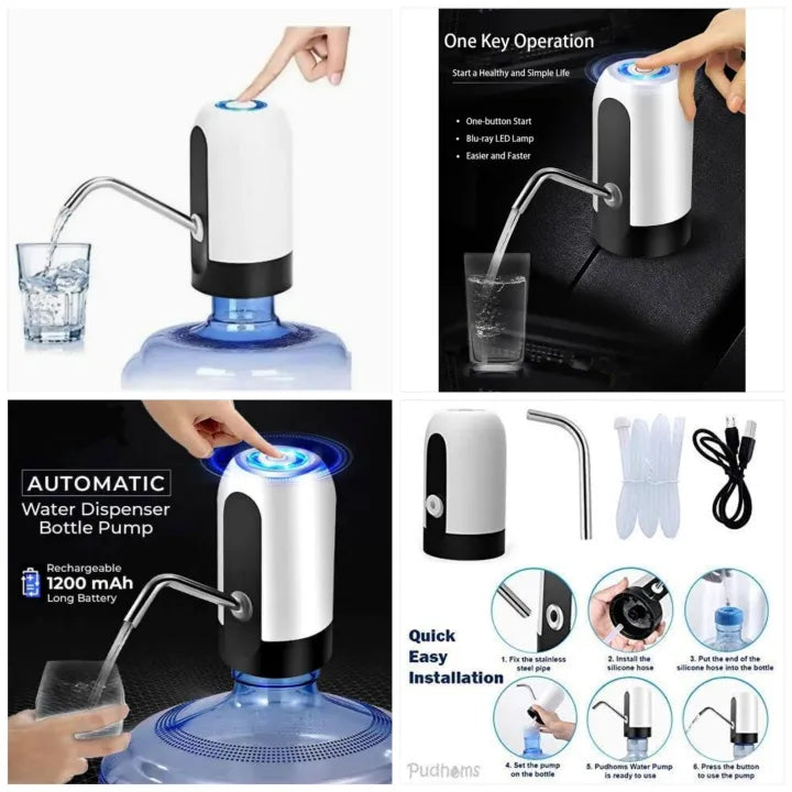USB Rechargeable Automatic Water Dispenser Pump for 19L Bottles