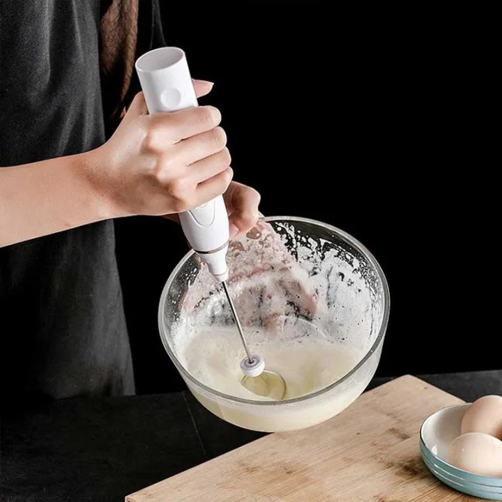 2-in-1 Rechargeable Coffee Beater, Egg Mixer & Milk Frother