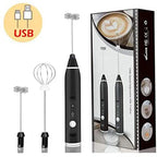 2-in-1 Rechargeable Coffee Beater, Egg Mixer & Milk Frother